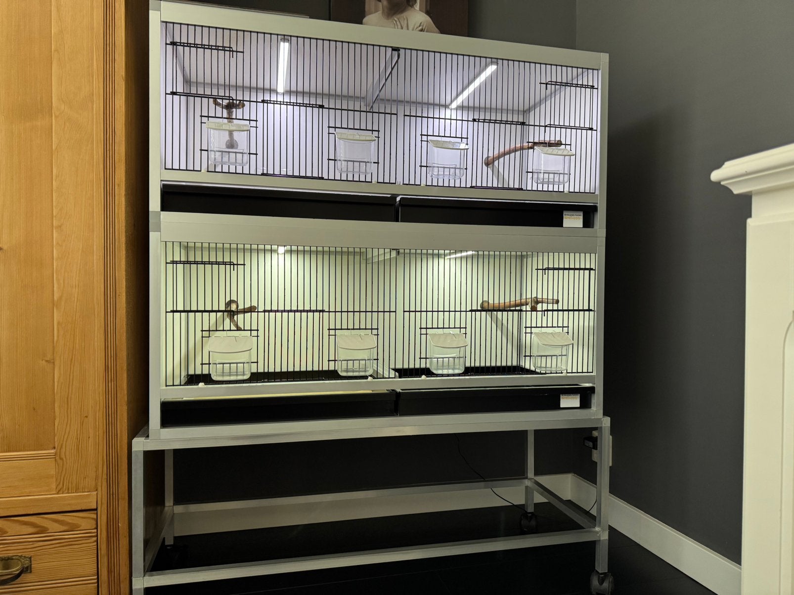 Aluminium broedkooien, Ophalen, Zo goed als nieuw, Aluminium, Vogelkooi