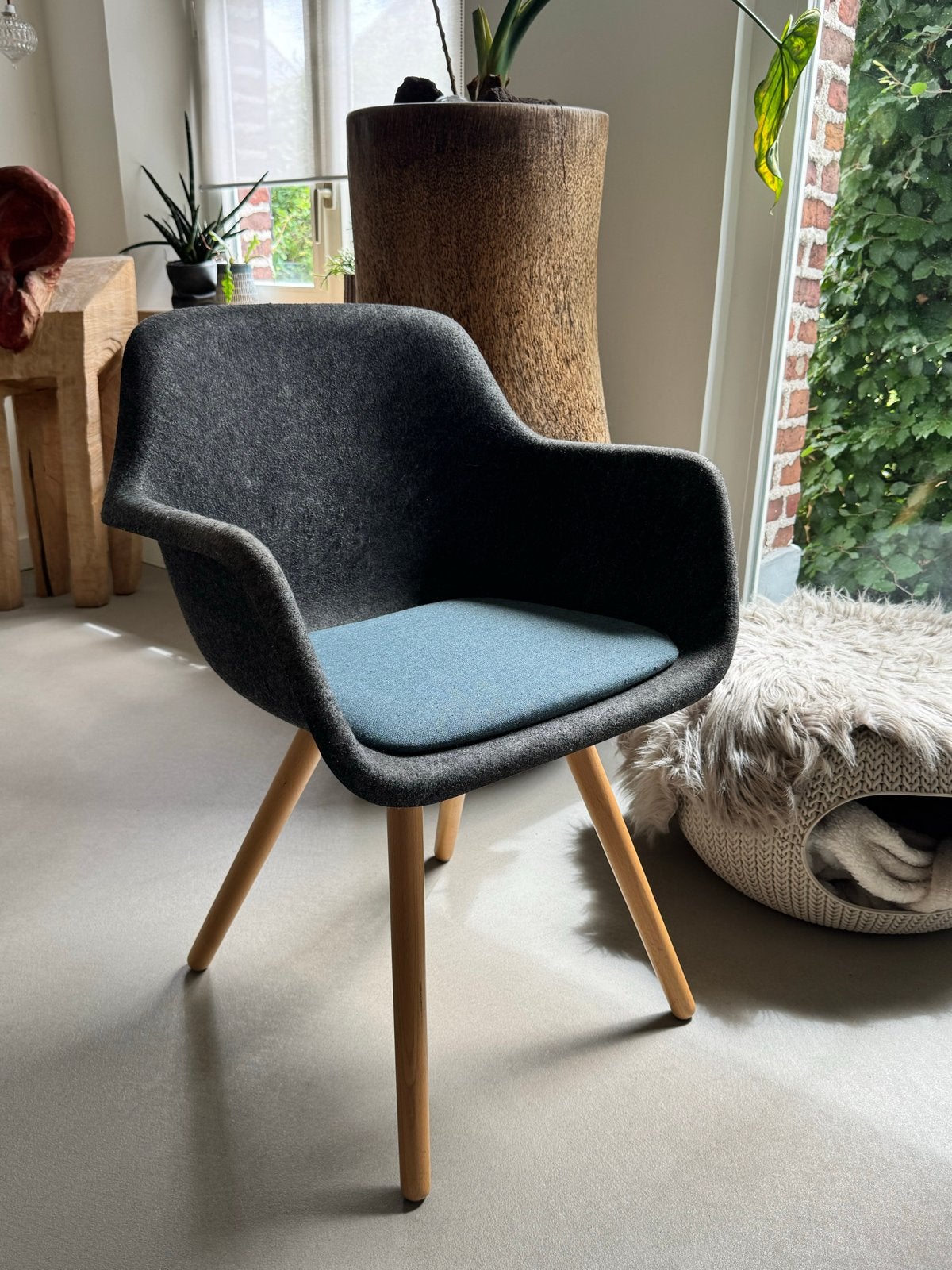 Kuipstoel Vepa Felt 4 stuks, Ophalen, Gebruikt, Vier, Hout