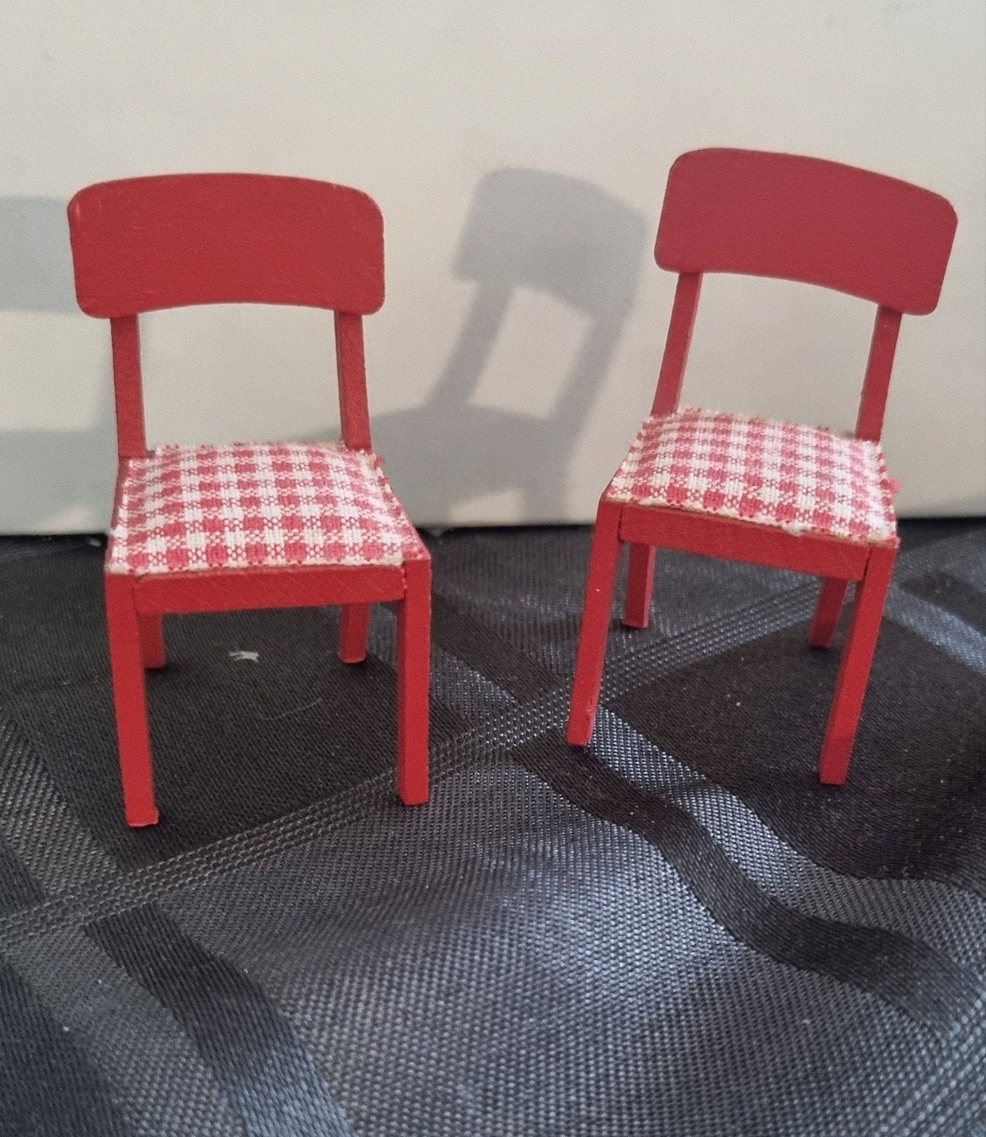 Vintage Rode Lundby Poppenhuis Stoelen, Ophalen of Verzenden, Zo goed als nieuw, Accessoires