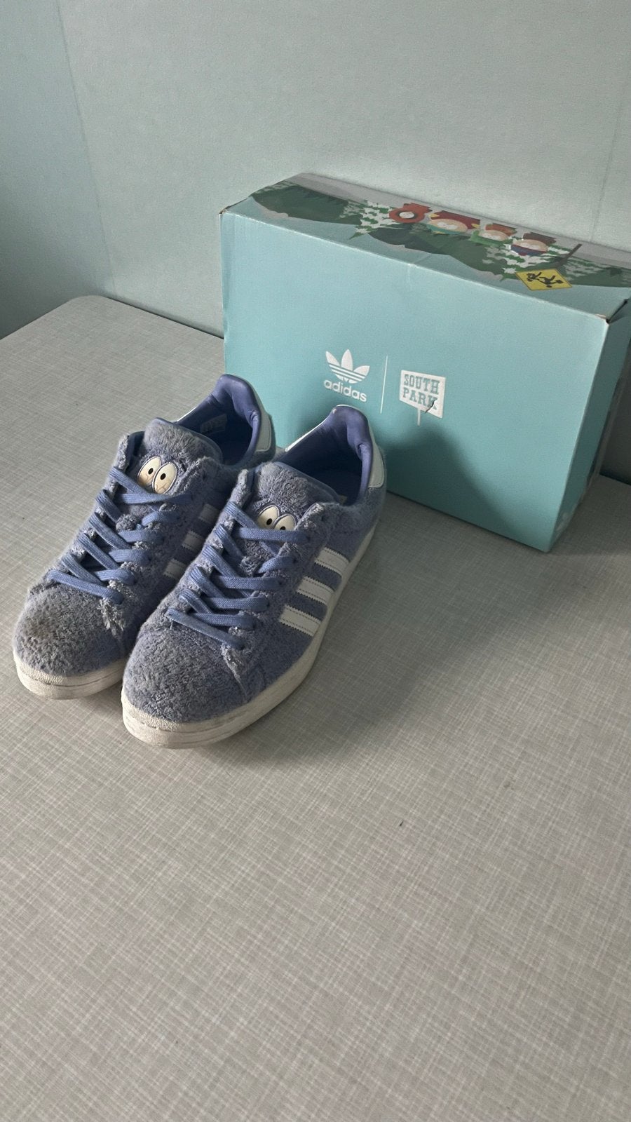 Adidas Campus 80s X South Park Towelie, Kleding | Heren, Blauw, Ophalen of Verzenden, Sneakers of Gympen, Gedragen