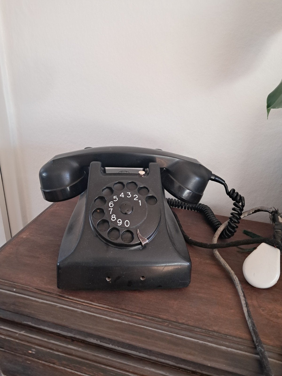 Vintage Bakelieten Telefoon met Draaischijf - Zwart, Antiek en Kunst, Ophalen of Verzenden