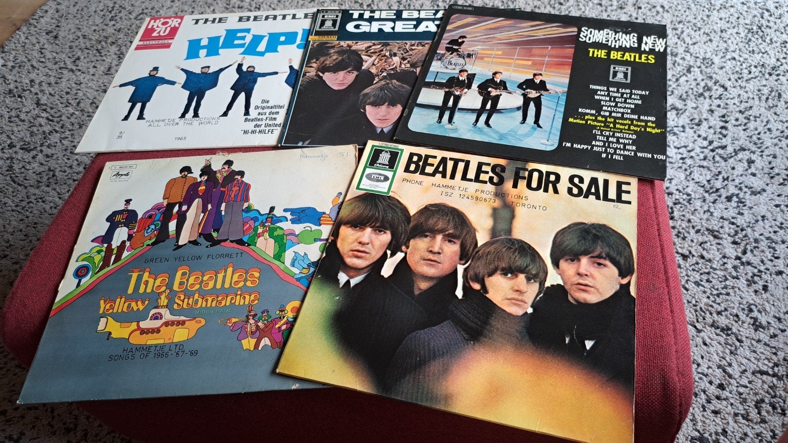 Beatles 5X Duitse Lp Something new, Help, For sale, Greatest, Cd's en Dvd's, Vinyl | Pop, Ophalen of Verzenden, Gebruikt, 12 inch
