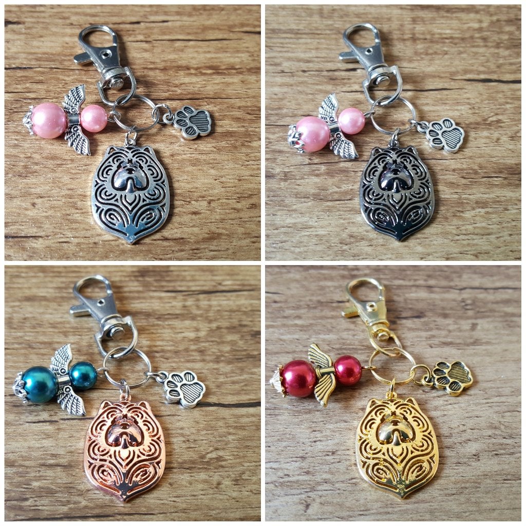 (Sleutel/Tas) Hanger Chow chow met lucky angel, Verzenden, Nieuw, Hanger