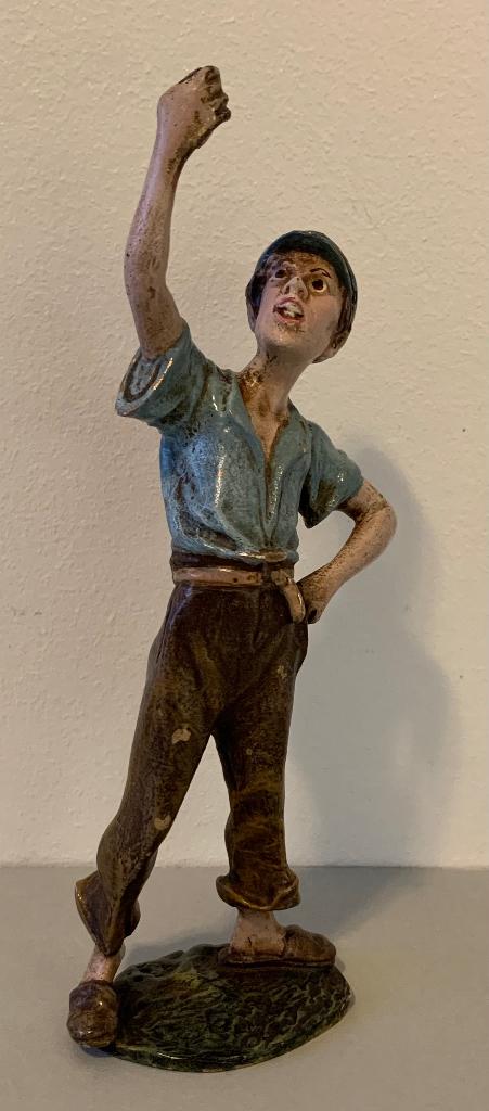 Bronzen Figuur Weens Brons Handgeschilderd, Antiek en Kunst, Antiek | Koper en Brons, Ophalen, Brons