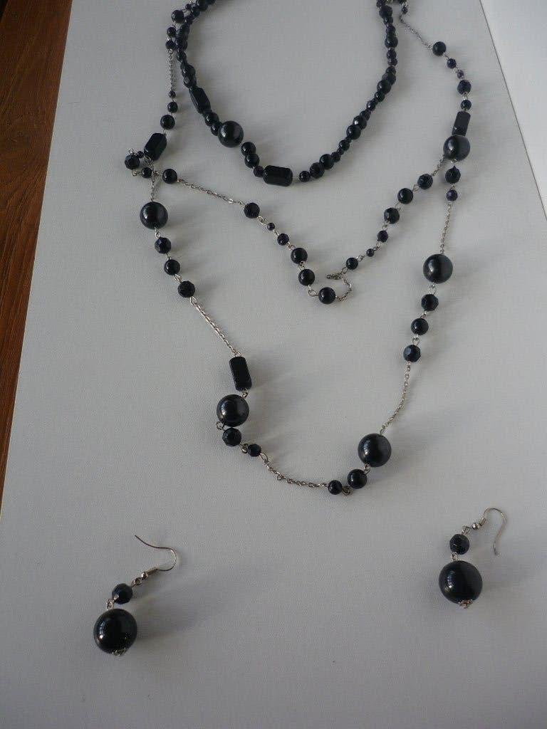 ketting met oorbellen, Ophalen of Verzenden, Zo goed als nieuw, Overige materialen