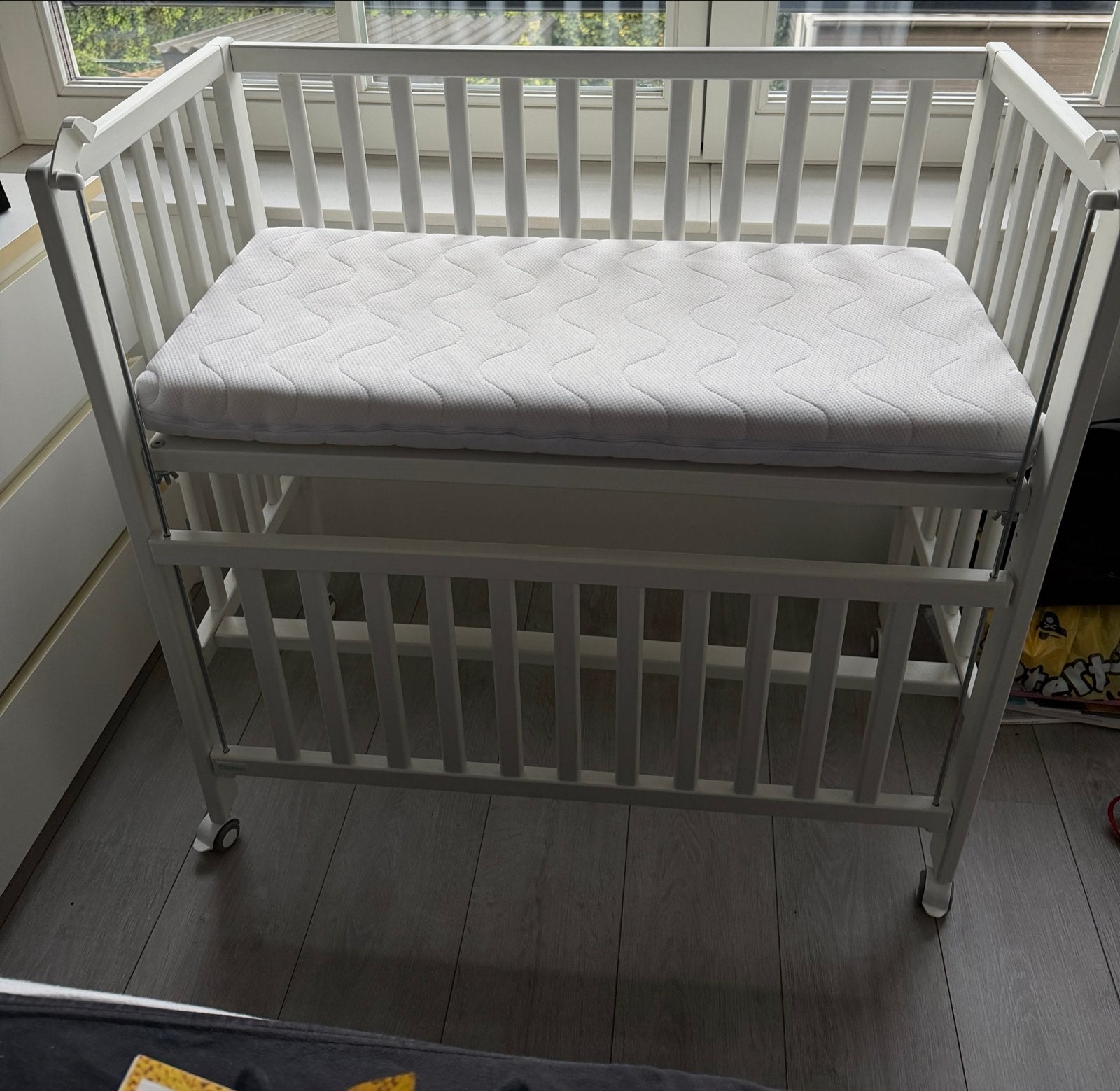 Fillikid Ledikant/Co-sleeper met matras en wieltjes, Ophalen, Gebruikt, Ledikant