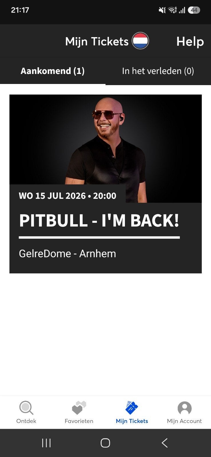 Tickets pitbull 15/07/2026, Drie personen of meer, Juli