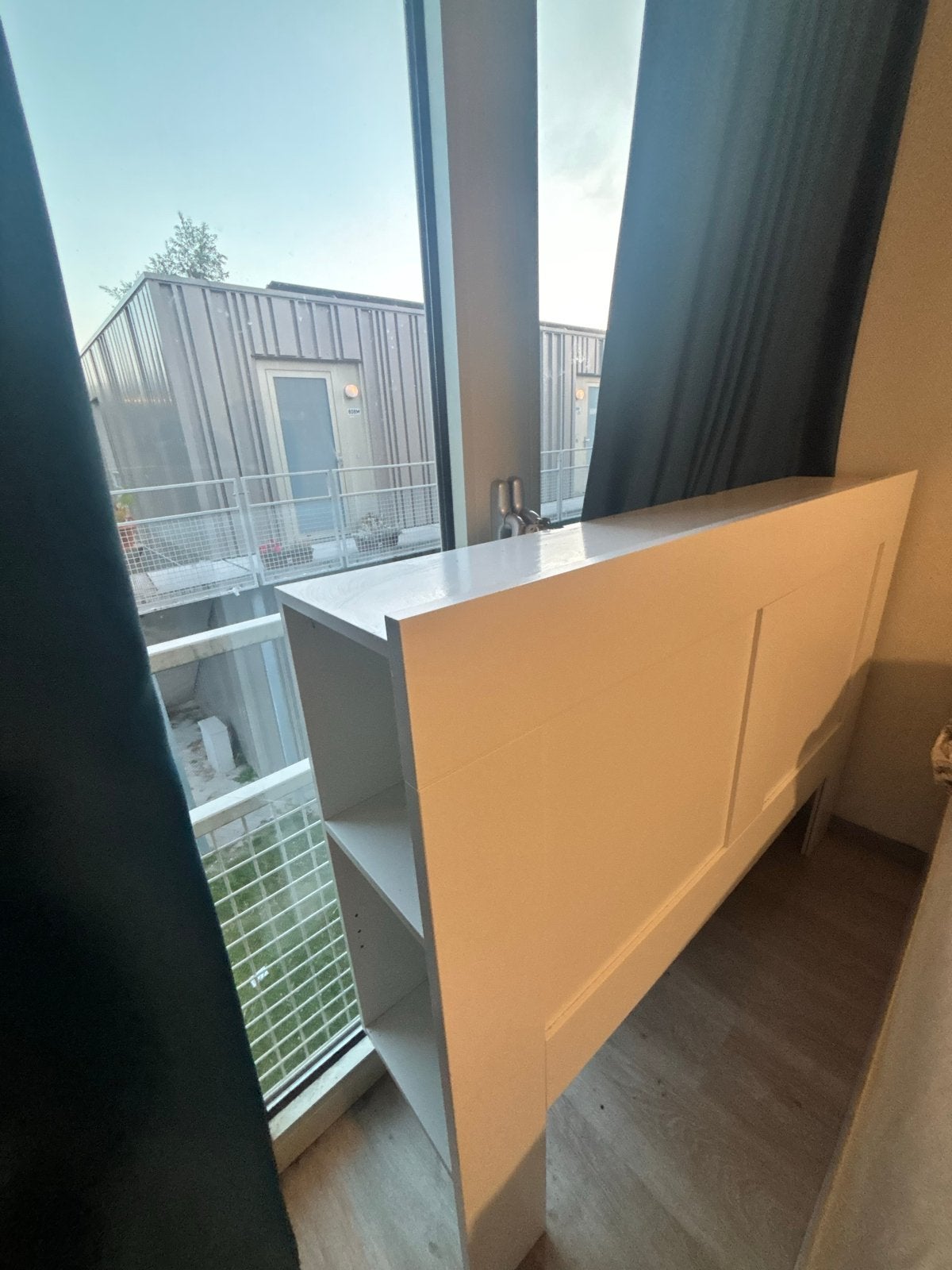 Ikea brimnes hooddbord wit 140x200, Ophalen, Gebruikt, 90 cm, Eenpersoons