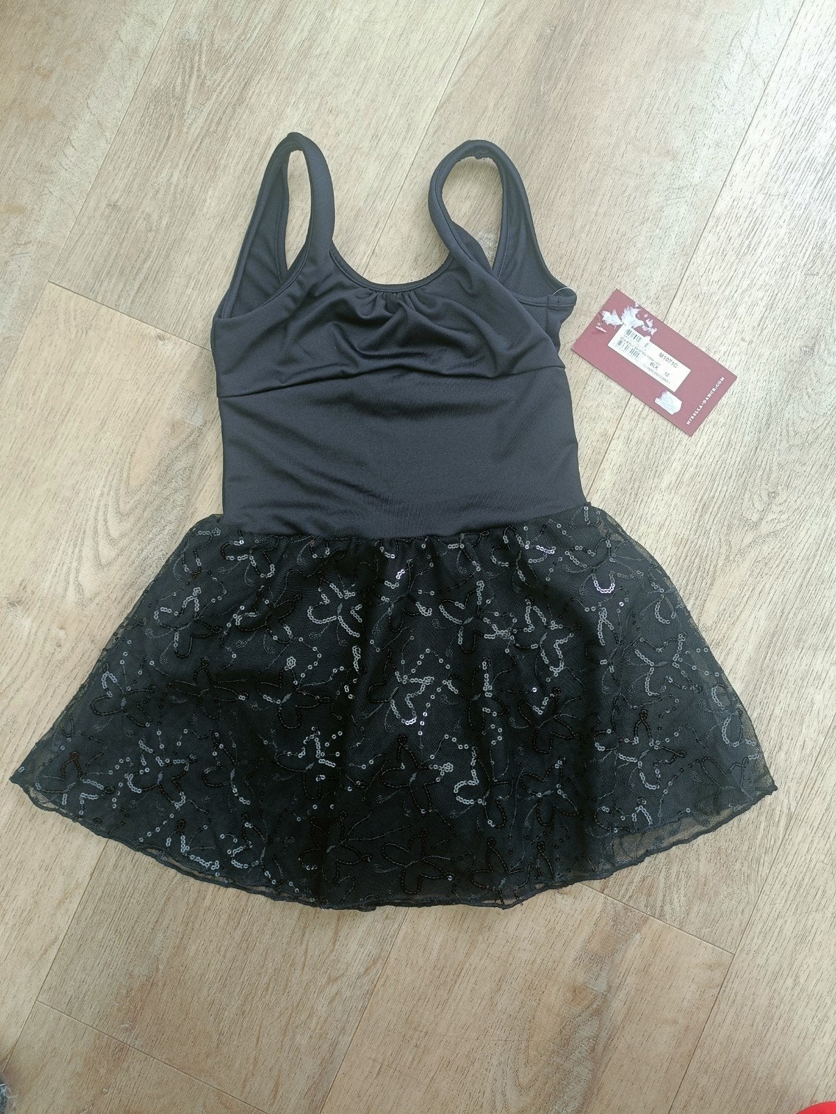 Mirella m1071c Leotard Balletpak met Rok Jazz Zwart, Sport en Fitness, Ballet, Ophalen of Verzenden, Nieuw, Kleding