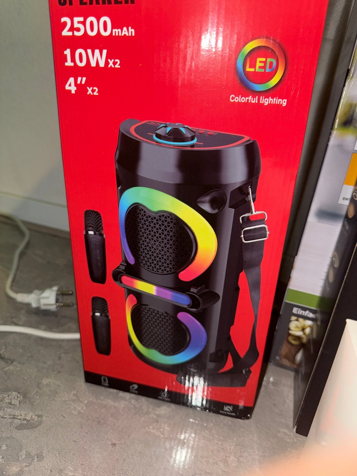 Sing-e Draagbare Bluetooth Speaker met LED Verlichting, Ophalen of Verzenden, Nieuw, Luidspreker(s)