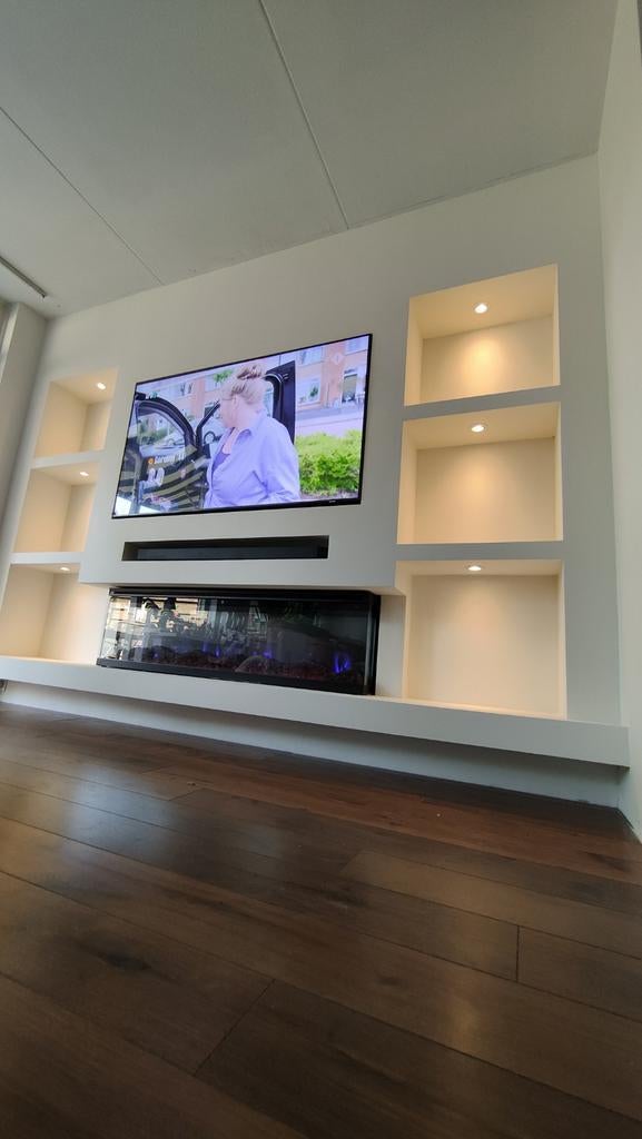 hebt je  de wens om Cinewall te bouwen, dat doe ik, Huis en Inrichting, Haarden, Ophalen of Verzenden, Zo goed als nieuw, Elektrische haard