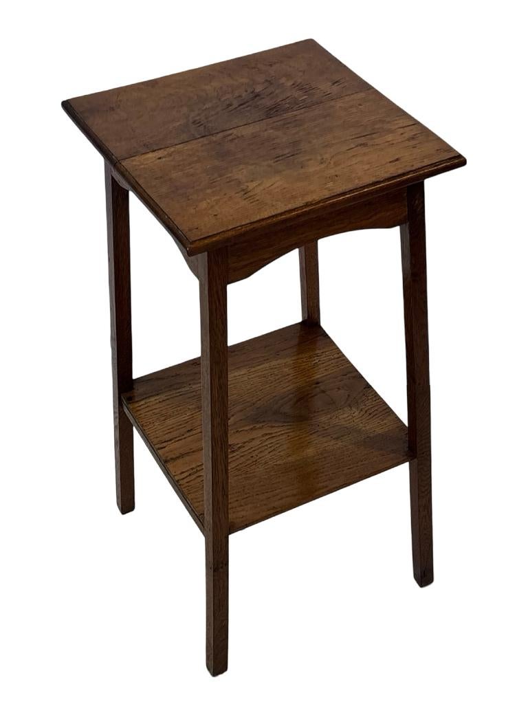 Vintage Bijzettafel Plantentafel Eiken Jaren 50 Design, Minder dan 55 cm, Gebruikt, Vintage, 60 cm of meer