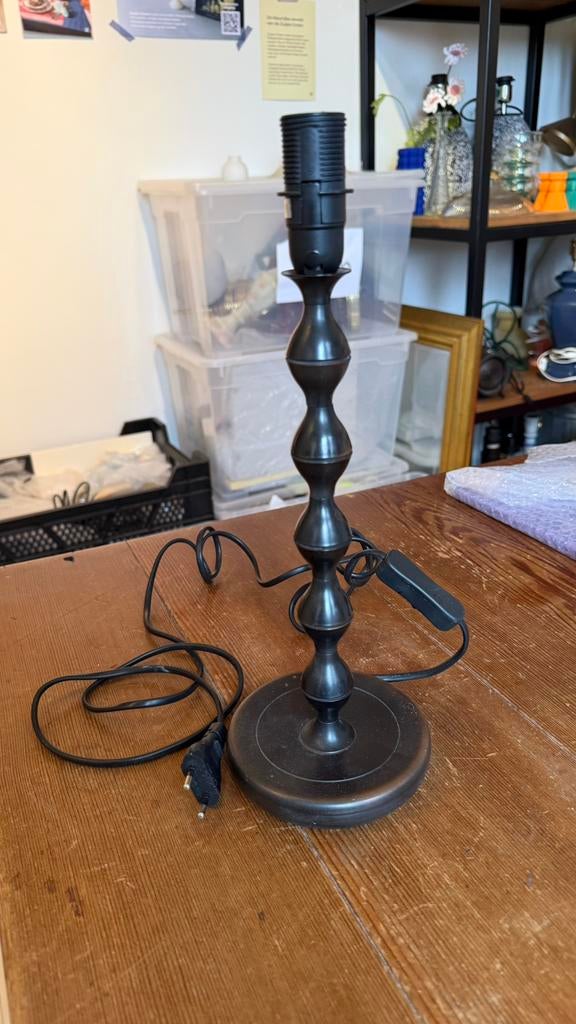 Vintage ikea lampenvoet ijzer E14, Ophalen of Verzenden, Zo goed als nieuw, X, Minder dan 50 cm