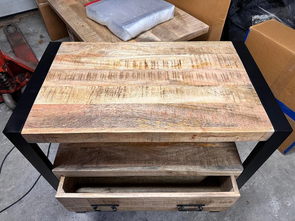 Ladekast Mango met open vak - 80x80x45 - ZWARE kwaliteit, Huis en Inrichting, Kasten | Ladekasten, Ophalen, Overige materialen