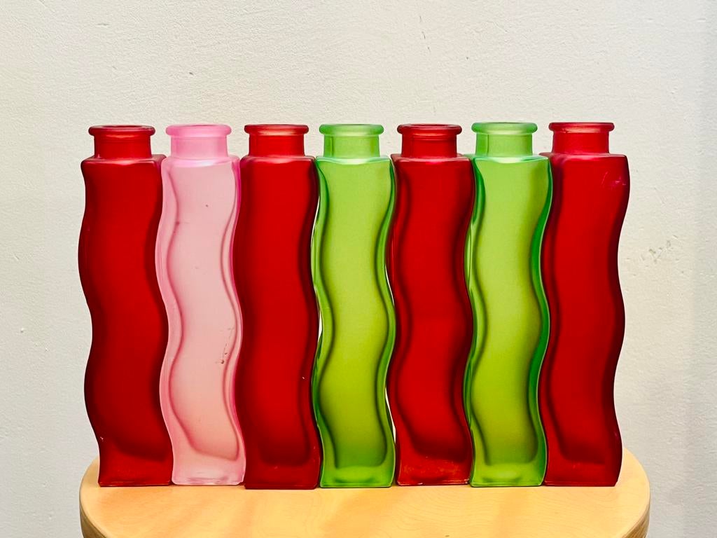 vintage IKEA Skämt vazen ontworpen door Sigge Heimis x 7, Ophalen of Verzenden, Zo goed als nieuw, Glas, Minder dan 50 cm