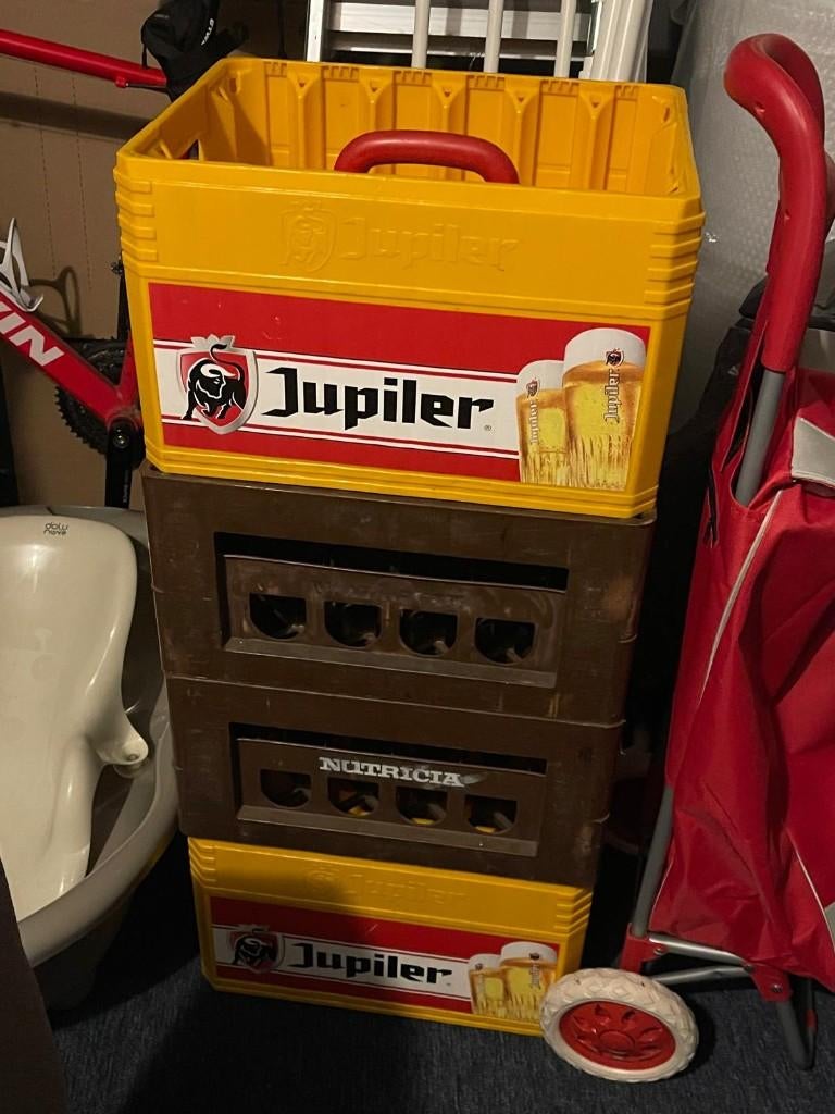 4 x Bierkratten, Ophalen, Zo goed als nieuw, Feestartikel, Overige