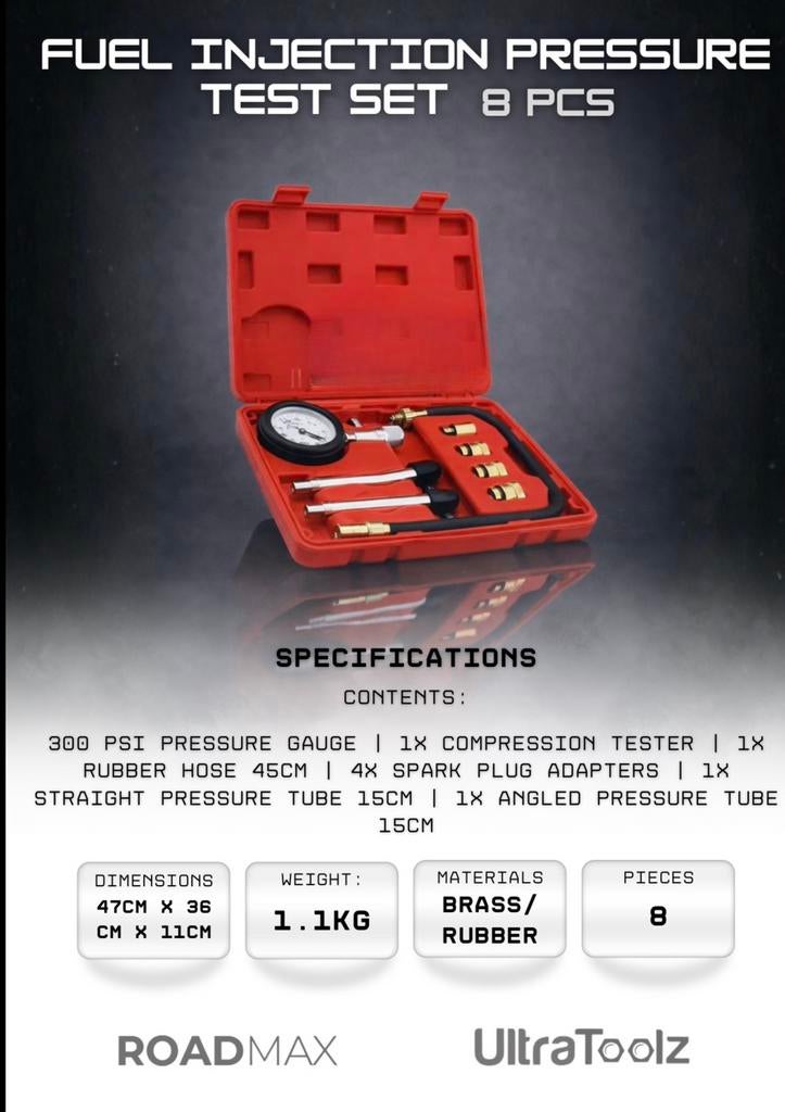 Nieuw UltraToolz brandstofdruk-testset compressiemeter-set, Dr.Nolenslaan 157E 6136GM Sittard, Nieuw, Ophalen of Verzenden, Info@roadmax.nl