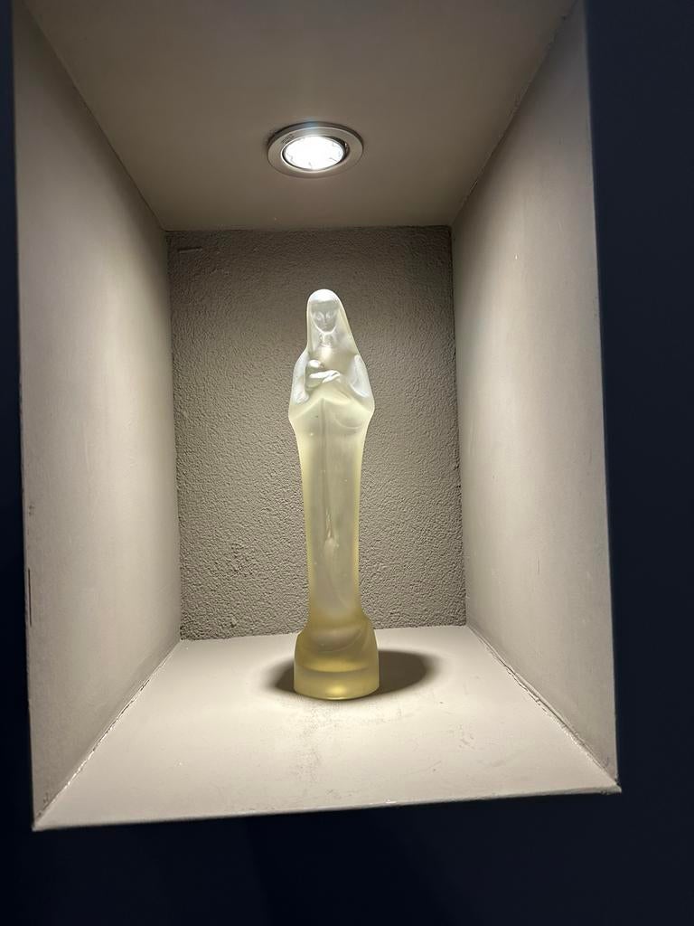 Grote Massieve persglas madonna Stef Uiterwaal Leerdam 1929, Ophalen of Verzenden