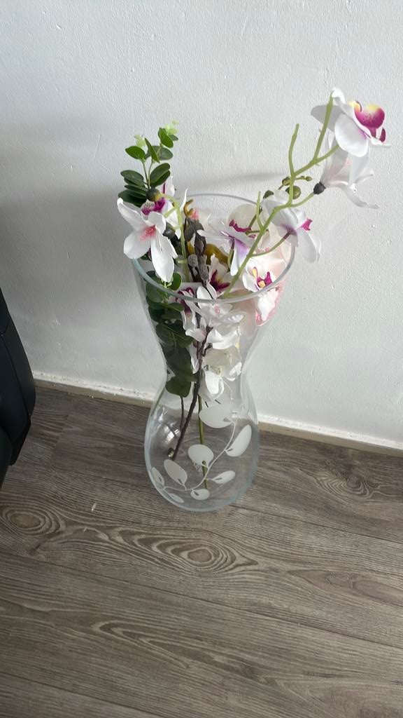 Grote Glazen vaas van ikea, Huis en Inrichting, Woonaccessoires | Droogbloemen, Ophalen of Verzenden, Zo goed als nieuw