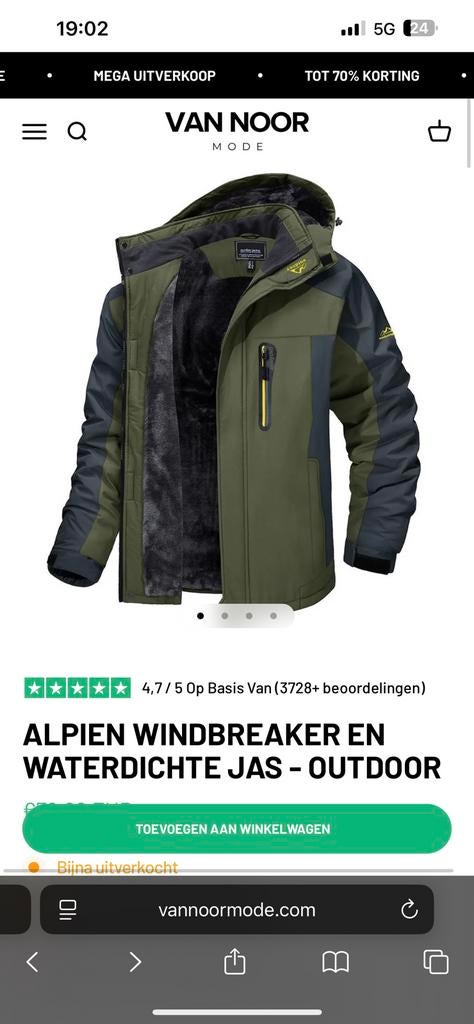 Winterjas heren 4XL, Ophalen of Verzenden, Zo goed als nieuw, Overige typen