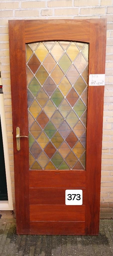 GLAS IN LOOD DEUREN diversen, Ophalen, Gebruikt, Binnendeur, 200 tot 215 cm