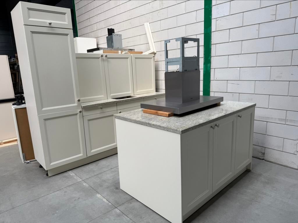 Prachtig Landelijke Keuken + Apparatuur + GEDEMONTEERD, Ophalen of Verzenden, Graniet of Steen, Dubbelwandige keuken, Met kookeiland