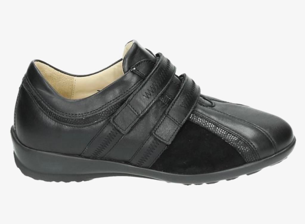 Zwarte Actiflex dames schoenen met klittenband, maat 38, Ophalen of Verzenden, Zo goed als nieuw, Instappers, Zwart