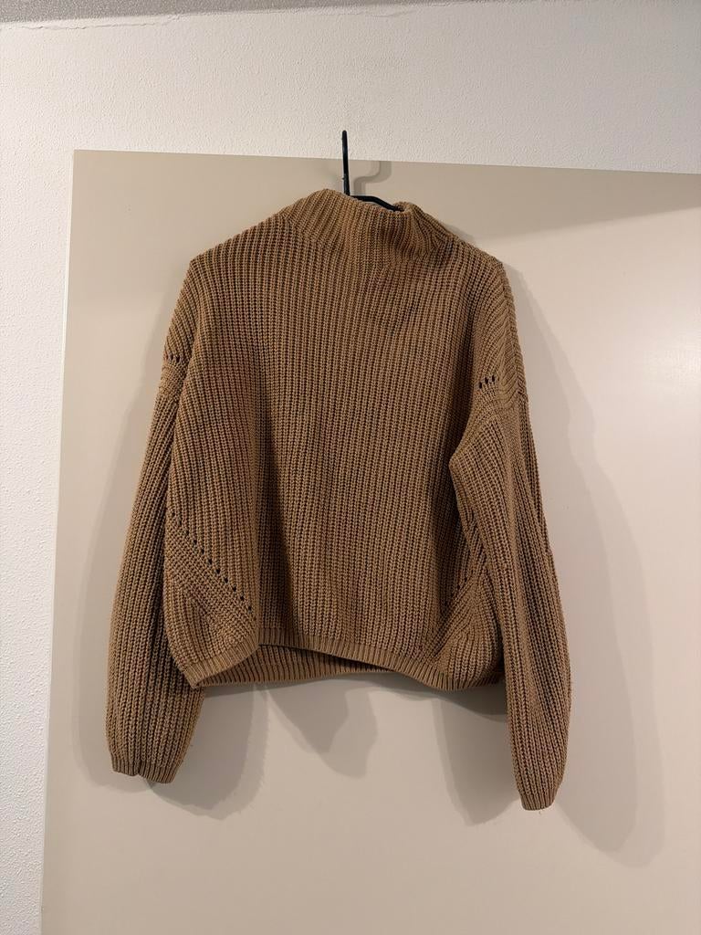 Clockhouse Gebreide Trui - Maat M - Beige, Ophalen of Verzenden, Zo goed als nieuw, Maat 38/40 (M), Beige