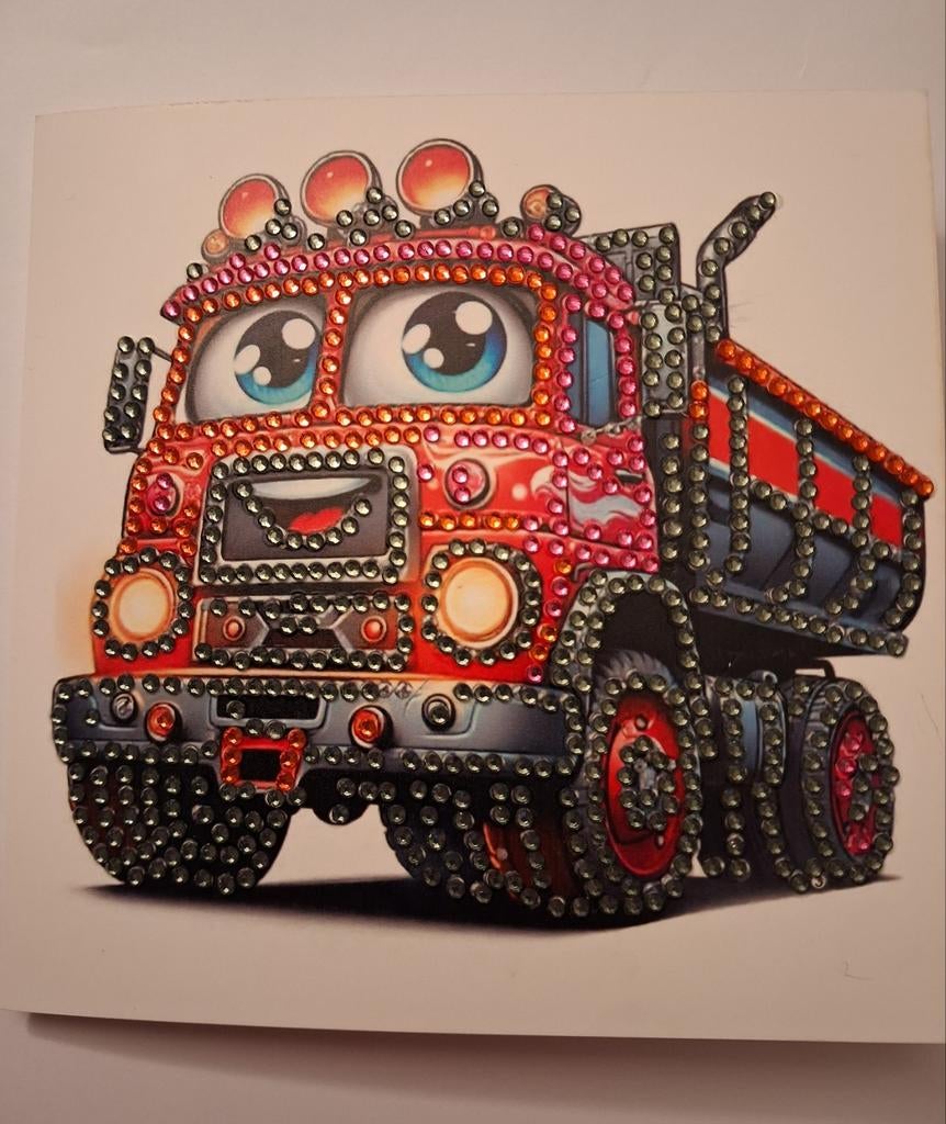 Diamond painting kaart vrachtwagen, Ophalen of Verzenden, Nieuw, Kerst