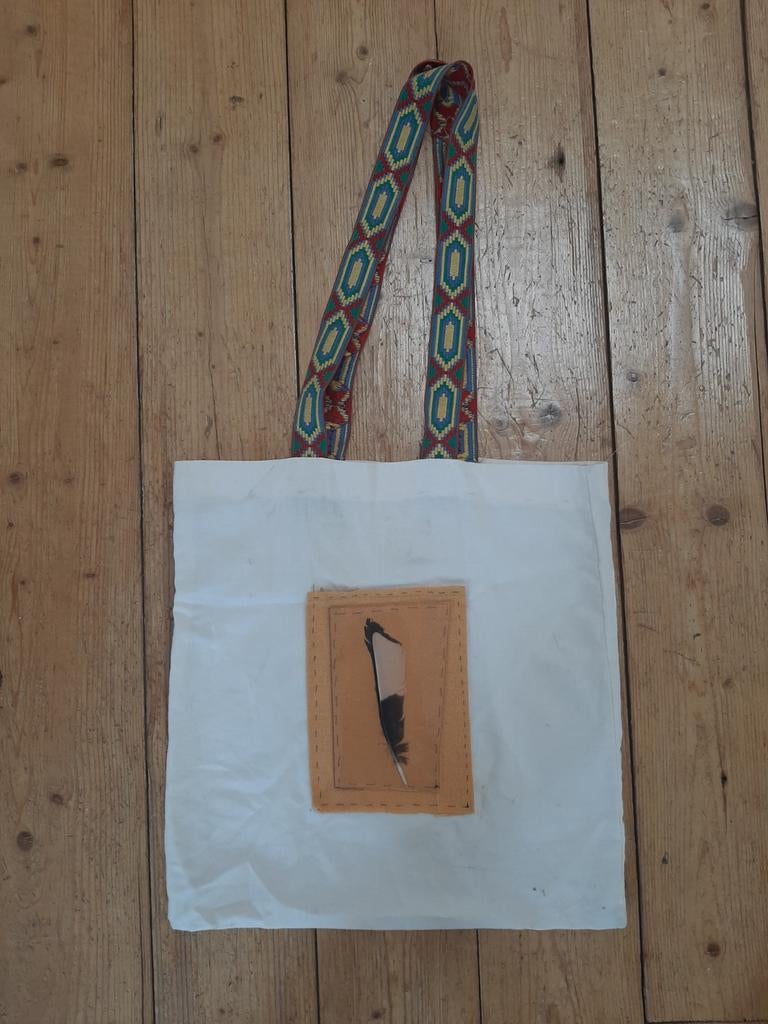 Tote bag handtas tas met veer hippie alternative, Ophalen of Verzenden