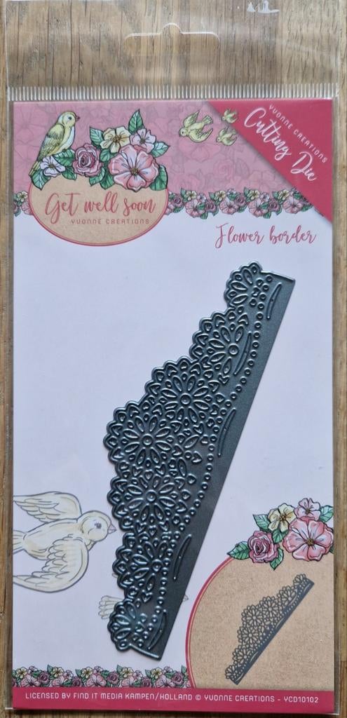 Yvonne Creations Die Get well soon - Flower Border YCD10102, Ophalen of Verzenden, Nieuw, Overige thema's, Pons of Mal