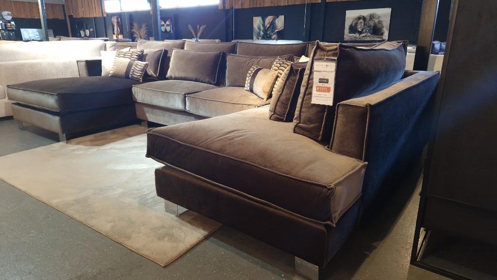 XXL Model | Velvet U-bank Hoekbank Lounge | Showroom Utrecht, Ophalen, Info@trendvortex.com, Hoekbank, 2e loswal 14