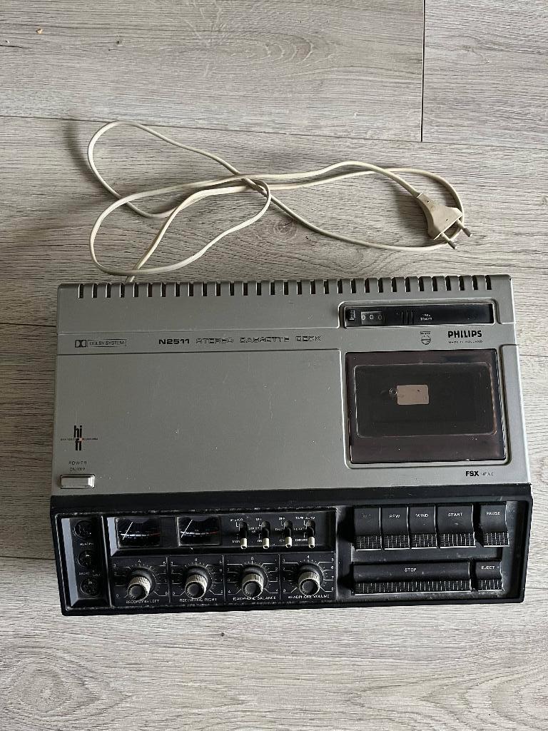 Philips N2511 Stereo Cassette Deck, Ophalen, Enkel, Philips
