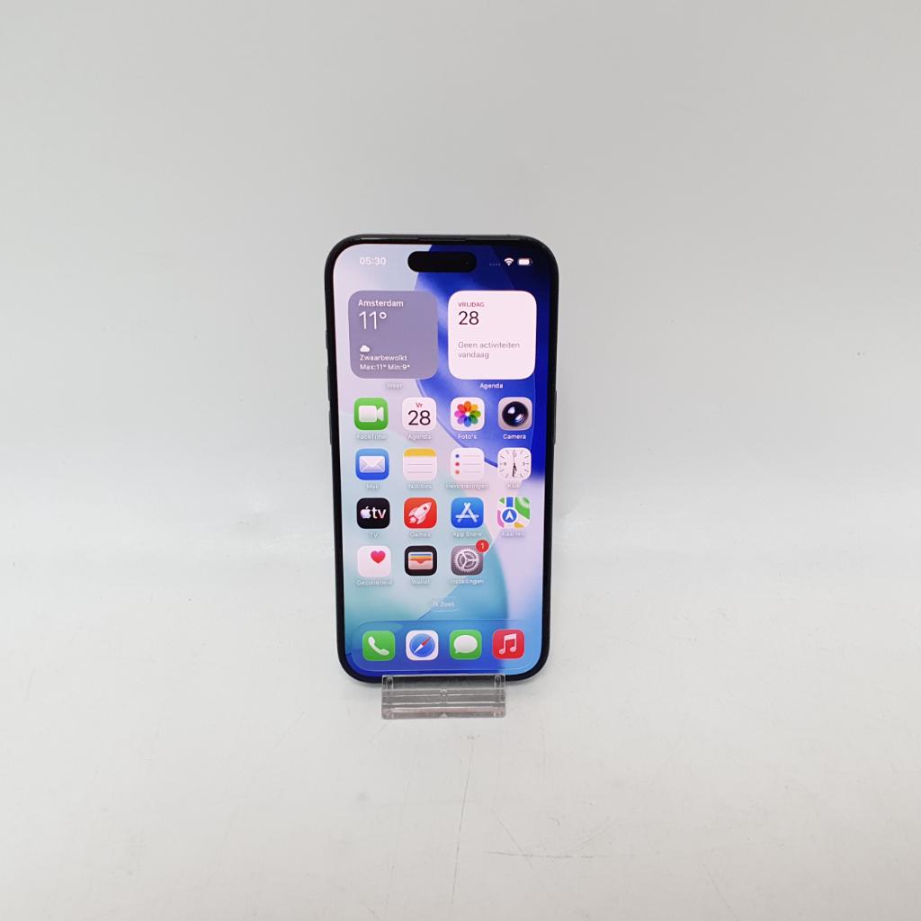 iPhone 15 Pro 128GB Black in Zeer Nette Staat -88%, Ophalen of Verzenden, Zo goed als nieuw, IPhone 13