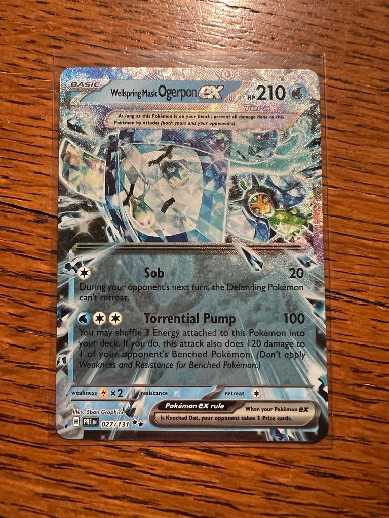 Wellspring Mask Ogerpon ex - Pokémon kaart, Ophalen of Verzenden, Zo goed als nieuw, Losse kaart