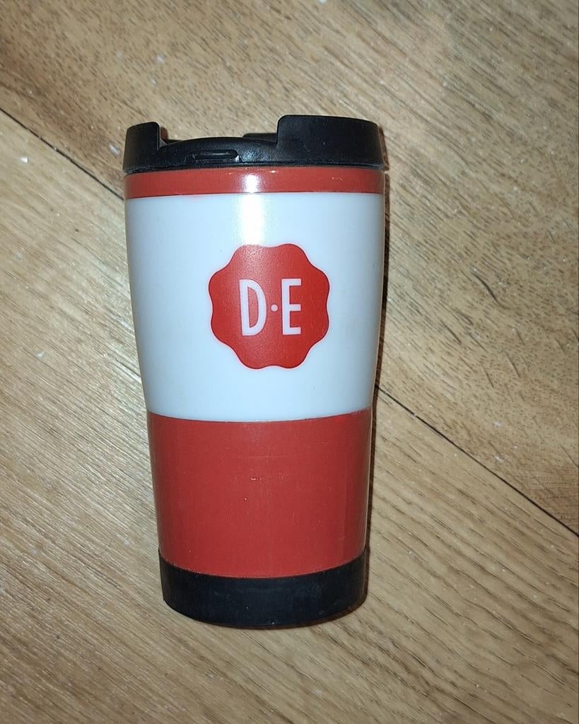 Douwe Egberts Thermosbeker - Zo goed als nieuw!, Ophalen of Verzenden, Nieuw, Gebruiksvoorwerp