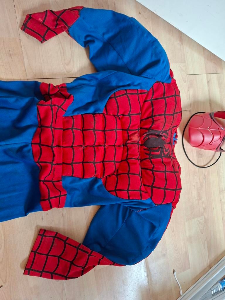 Spiderman Carnavalspak met Masker maat 110-116, Kinderen en Baby's, Ophalen, Gebruikt, 110 t/m 116, Jongen of Meisje