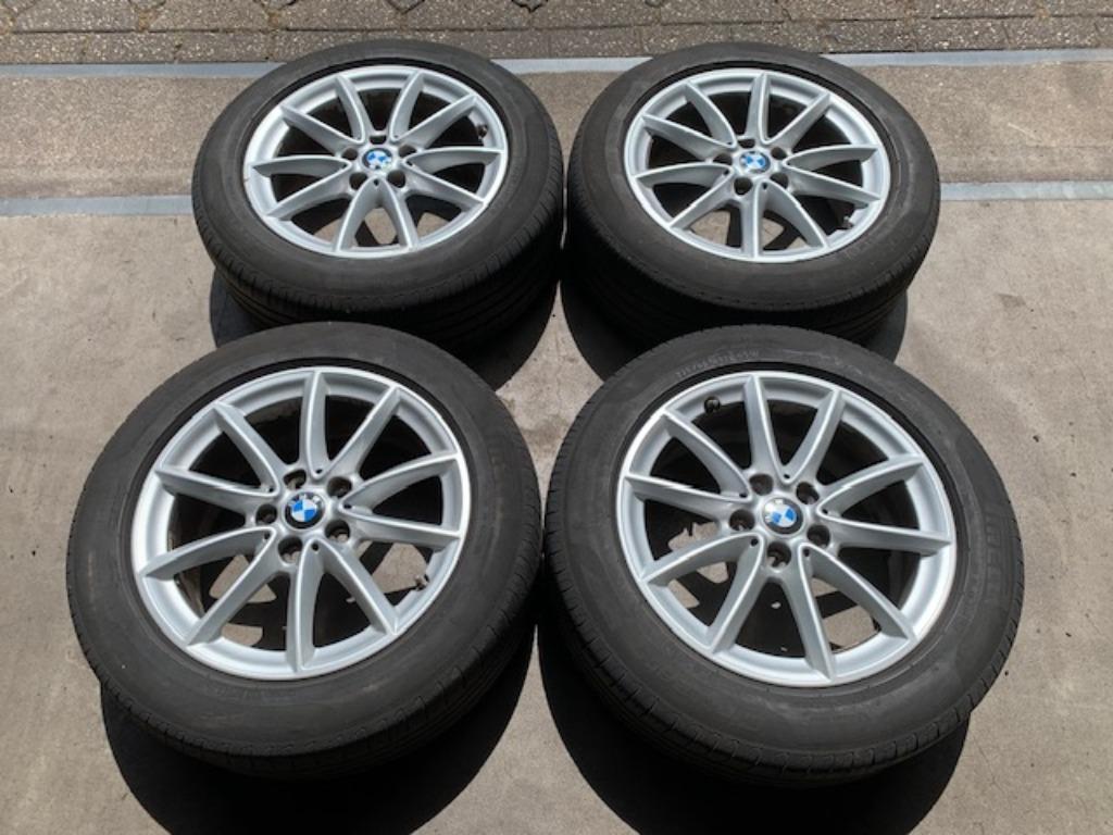 BMW 5 SERIE G30 STYLE 618 VELGEN + WINTERBANDEN 225 55 R17, Gebruikt, ., Banden en Velgen, 17 inch
