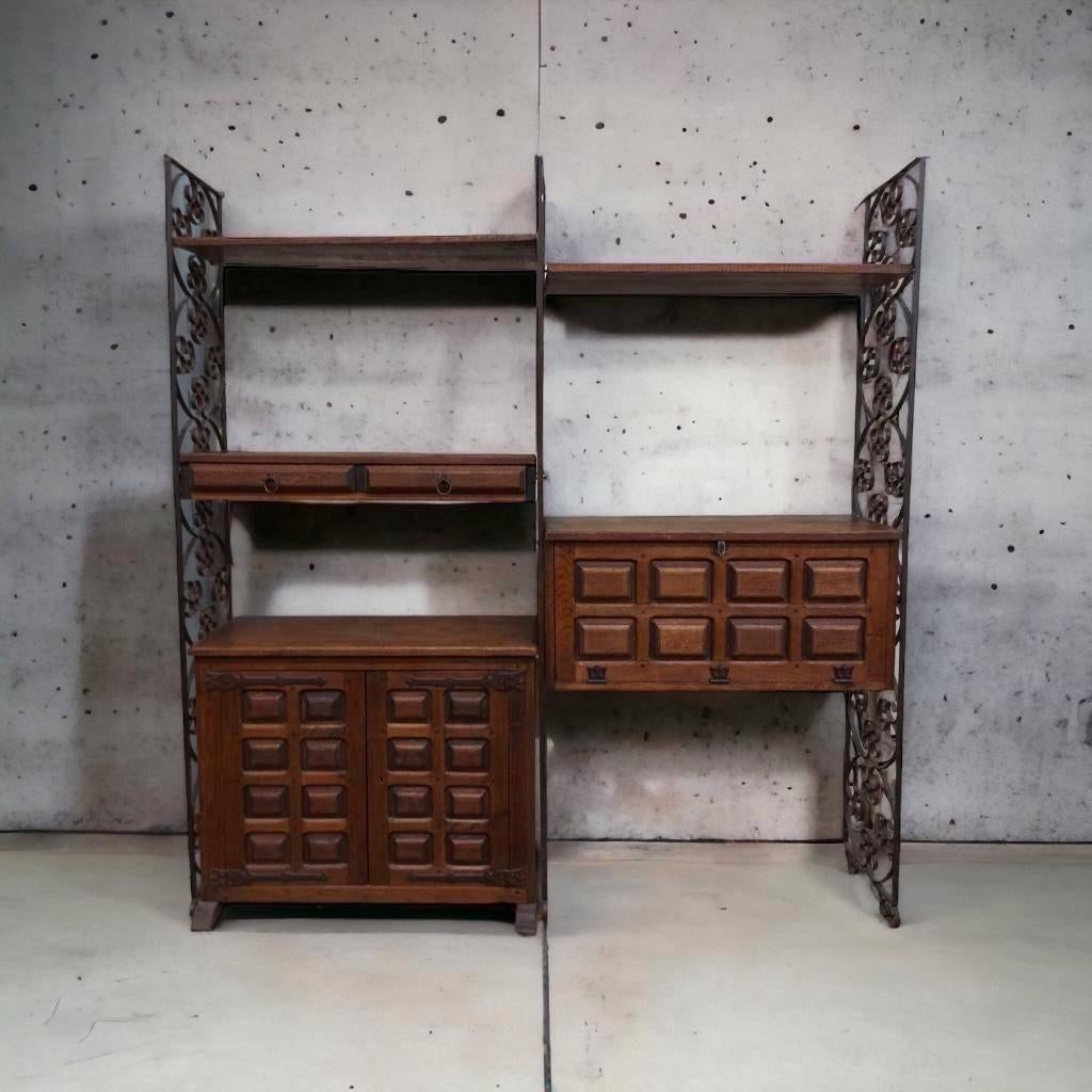 Vintage wandsysteem: Spaanse brutalist stijl, Ophalen, Gebruikt, 50 tot 70 cm, 105 cm of meer