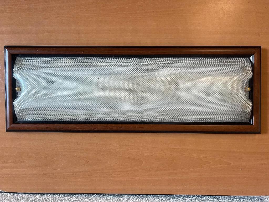 TL Lamp in antieke houten lijst, Ophalen of Verzenden