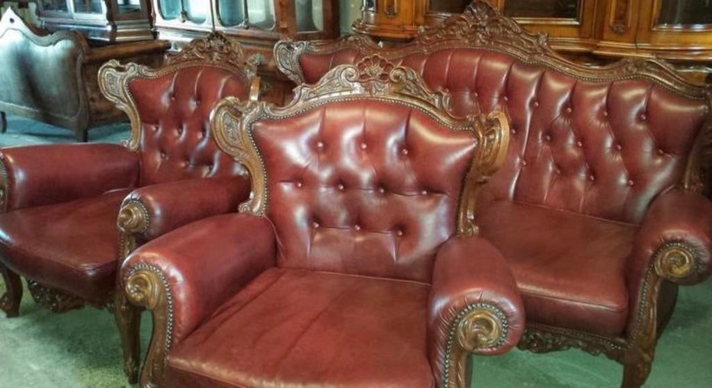 Barok Leder Chesterfield, Ophalen