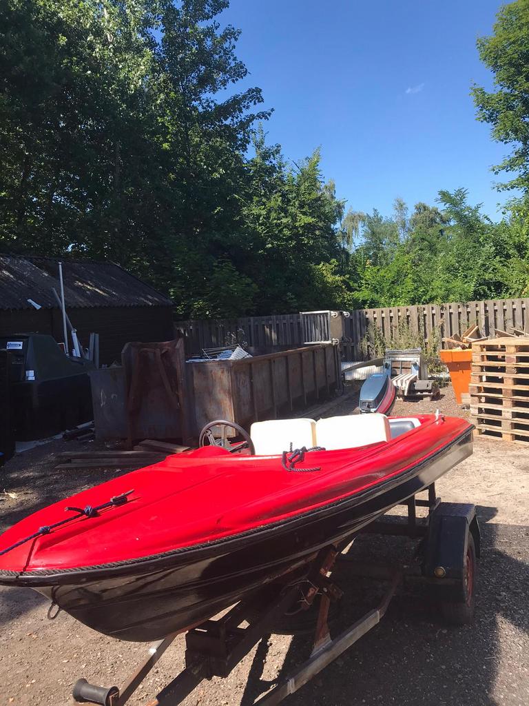 Te koop speed bootje , zonder motor, Watersport en Boten, Speedboten, Gebruikt, Ophalen of Verzenden, Minder dan 70 pk, Buitenboordmotor