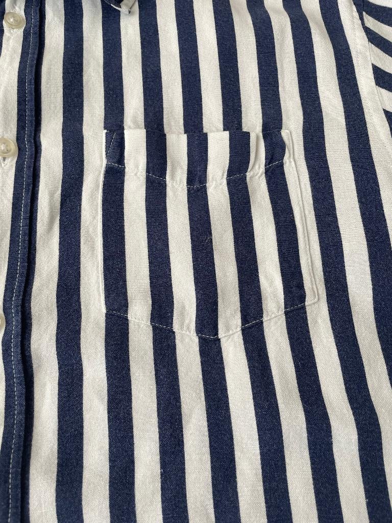 ** Vintage gestreept overhemd, maat XL **, Verzenden, Zo goed als nieuw, Blauw, Halswijdte 43/44 (XL)