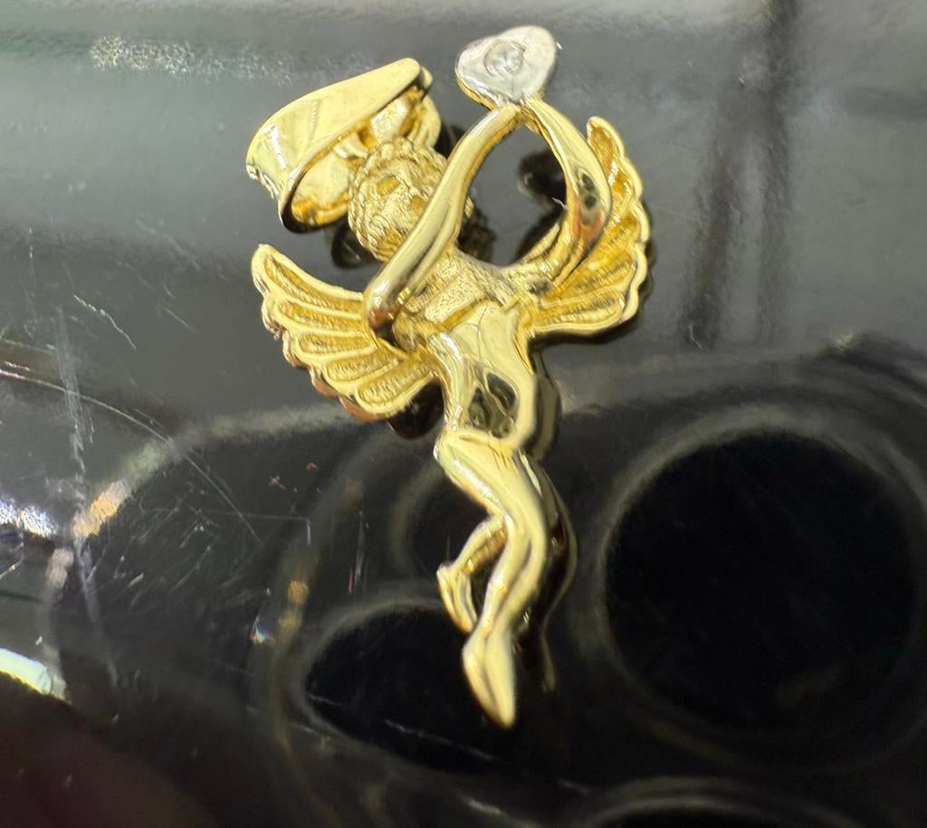 Prachtige 14 karaats gouden engel hanger, Ophalen of Verzenden, Nieuw, Goud, Goud