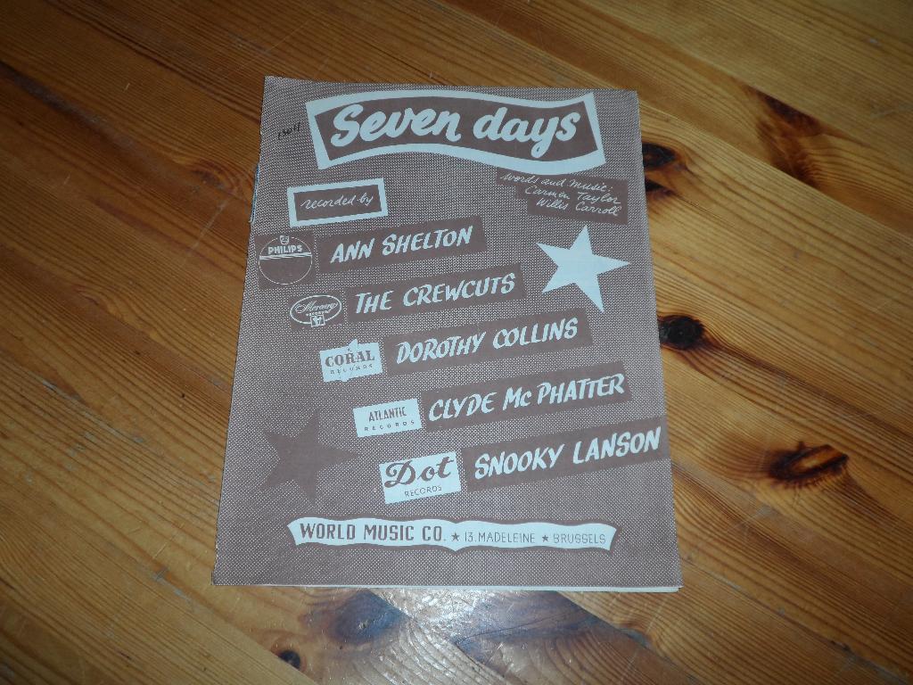Seven days - carroll / taylor, Gebruikt, Gitaar, Ophalen of Verzenden, Artiest of Componist