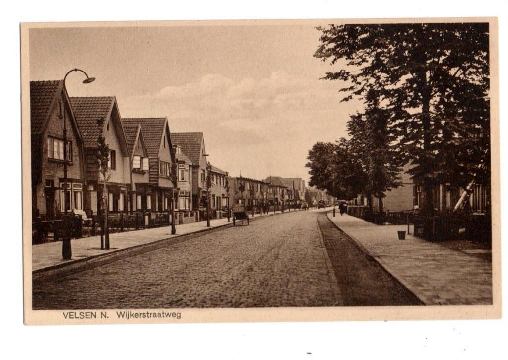 Velsen N. Wijkerstraatweg.  **, Ophalen of Verzenden, 1920 tot 1940, Ongelopen, Noord-Holland