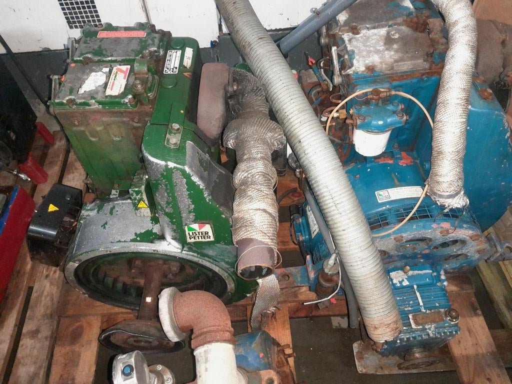 lister TR2 dieselmotor 2 cil 1750 rpm, Ophalen, Gebruikt, Benzinemotor