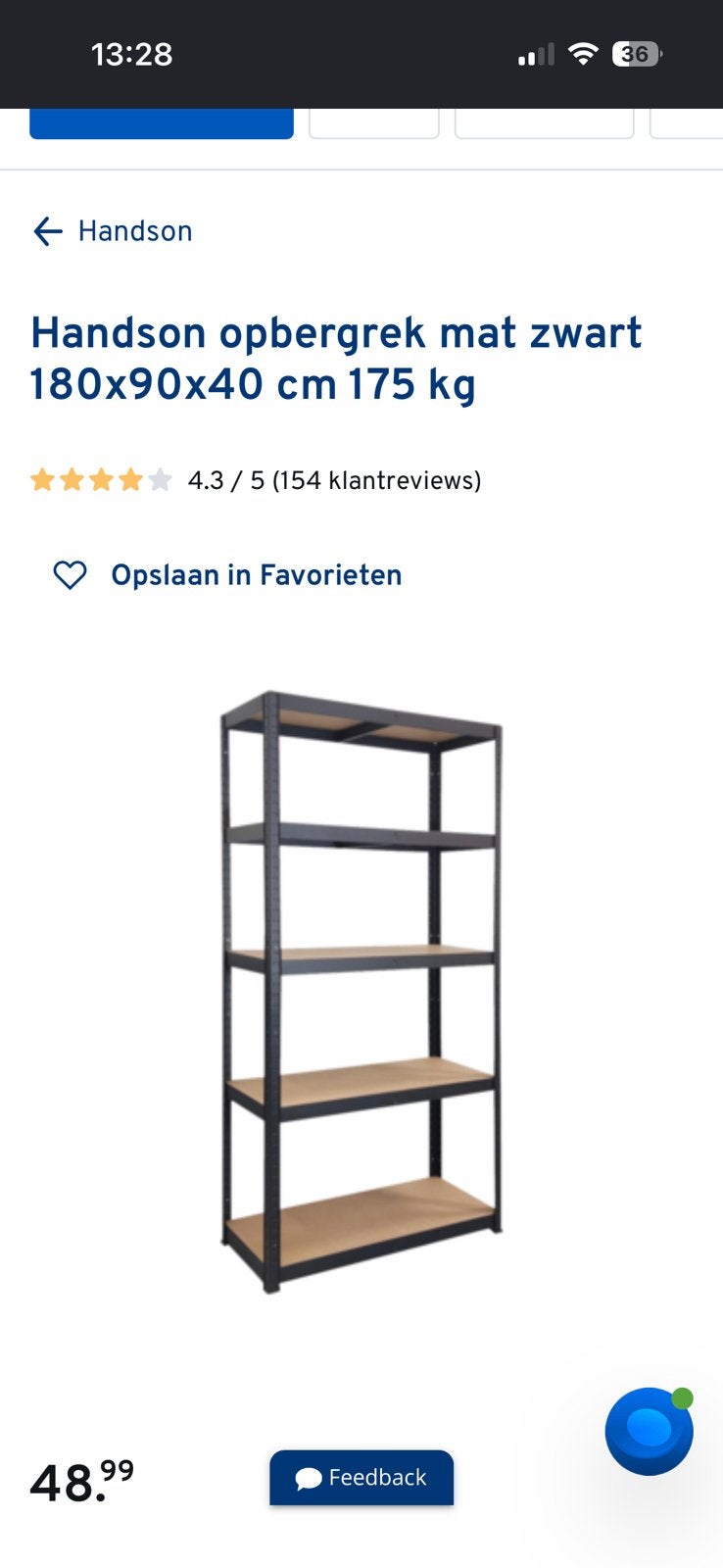 Stellingkast, Ophalen, Zo goed als nieuw