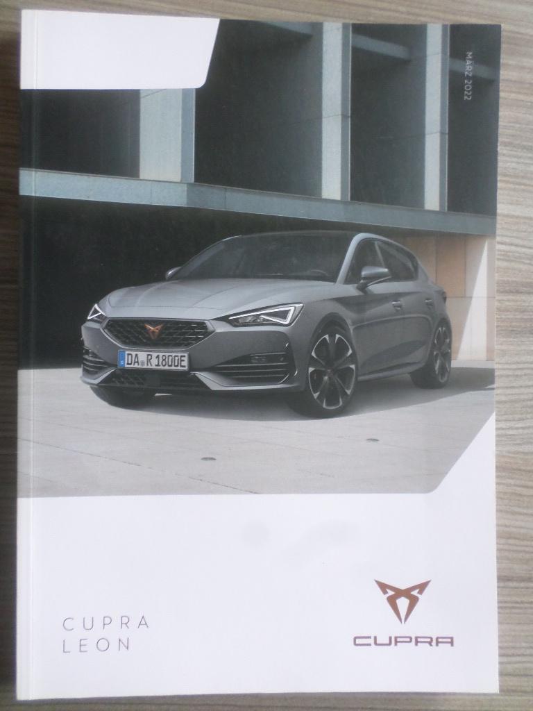 Seat Cupra Leon & Sportstourer 2022 Brochure - 92 Pages, Ophalen of Verzenden, Zo goed als nieuw, Overige merken