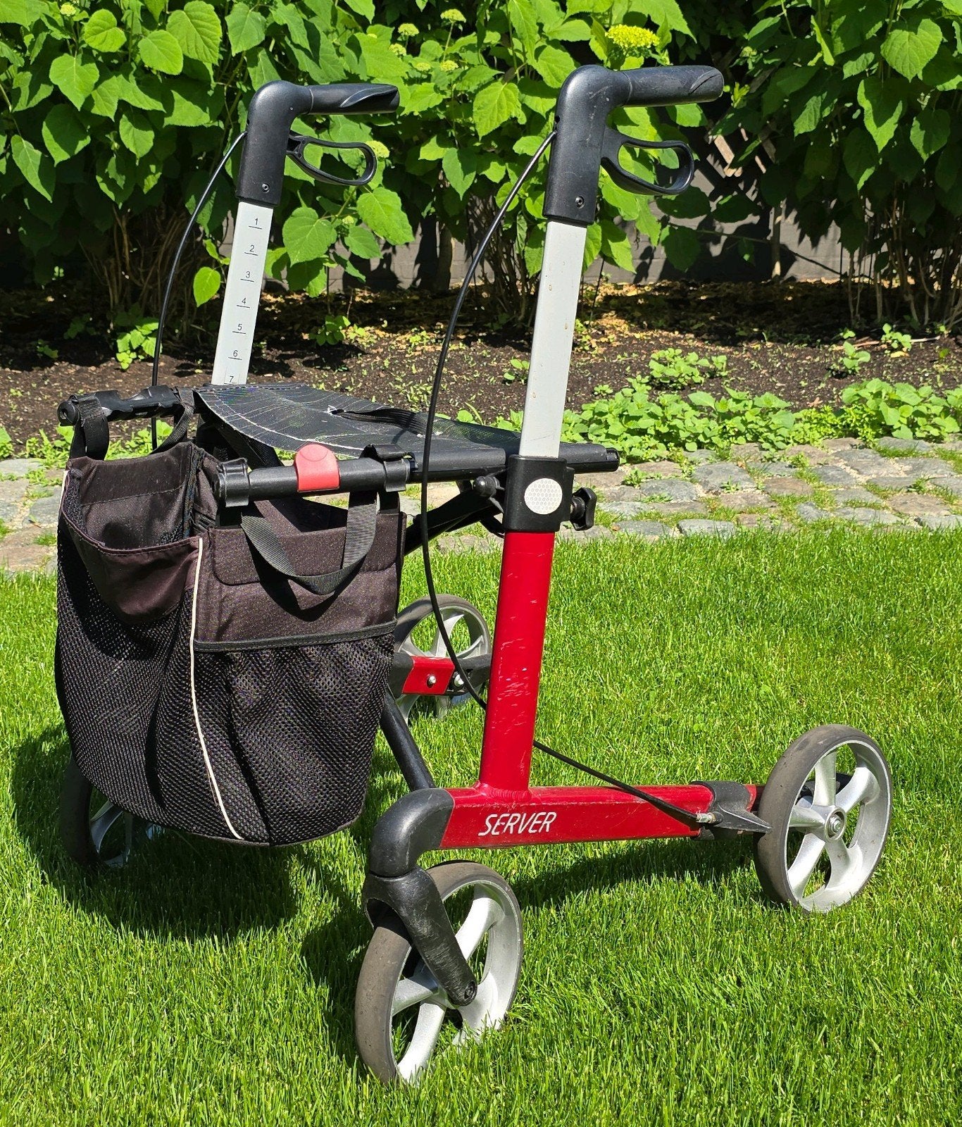 Rollator Rehasense Server maat S rood, Ophalen, Opvouwbaar, Gebruikt